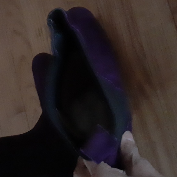 Eileen Shields Purple Suede sock Boot Sz 41 /US 10 Italy - Picture 9 of 14